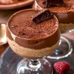 Leckerer Schokoladen-Biskuit-Pudding in einer Schüssel serviert
