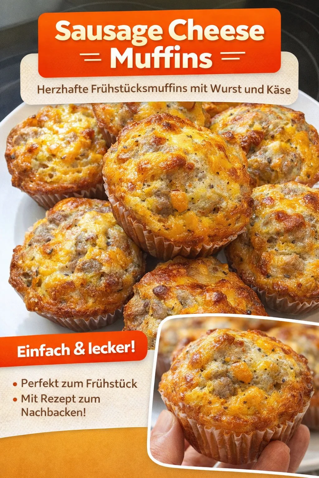 Ultimatives Käse-Wurst-Muffin-Rezept für ein köstliches Frühstück - Starte deinen Tag mit diesen unwiderstehlichen Käse-Wurst-Muffins! Schnell und einfach zubereitet, sind sie die perfekte Energiequelle für deinen Morgen. Probiere dieses Rezept, um ein herzhaftes und sättigendes Frühstück zu genießen. Lass dich von dem köstlichen Geschmack verführen! Jetzt sofort nachmachen! #Frühstück #Muffins #LeckeresEssen