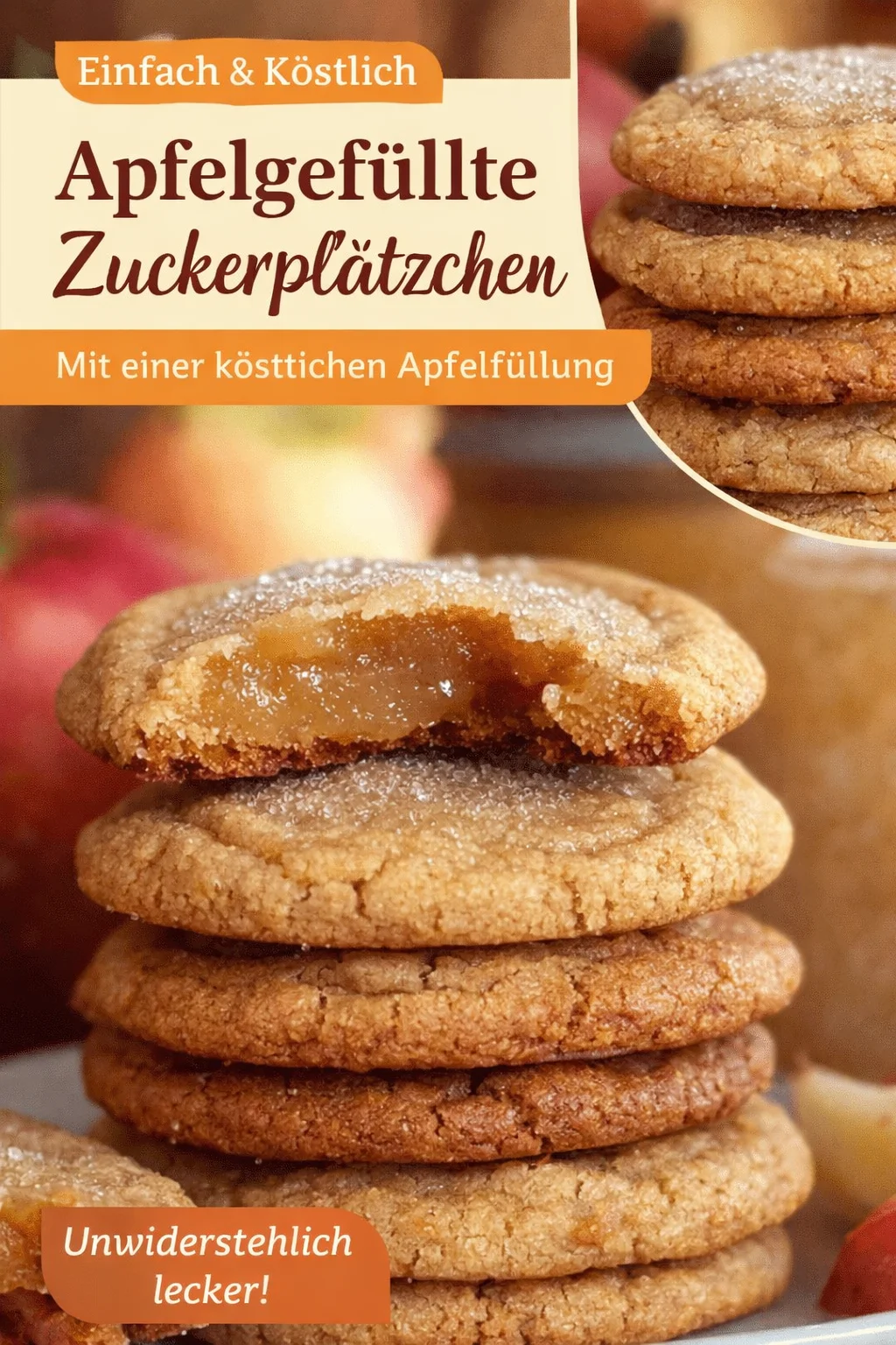 Unwiderstehliche Apfelbutter Kekse für den perfekten Herbstgenuss - Entdecke das Rezept für köstliche Apfelbutter Kekse, die deinen Herbst verschönern! Diese saftigen Kekse sind mit Zimt und Apfelbutter verfeinert und einfach zuzubereiten. Perfekt für gemütliche Abende oder als süße Leckerei für Gäste. Probiere sie noch heute aus und genieße den unwiderstehlichen Duft in deiner Küche! Klicke hier für das vollständige Rezept und lass dich inspirieren. #ApfelbutterKekse #Herbstrezepte #KekseBacken