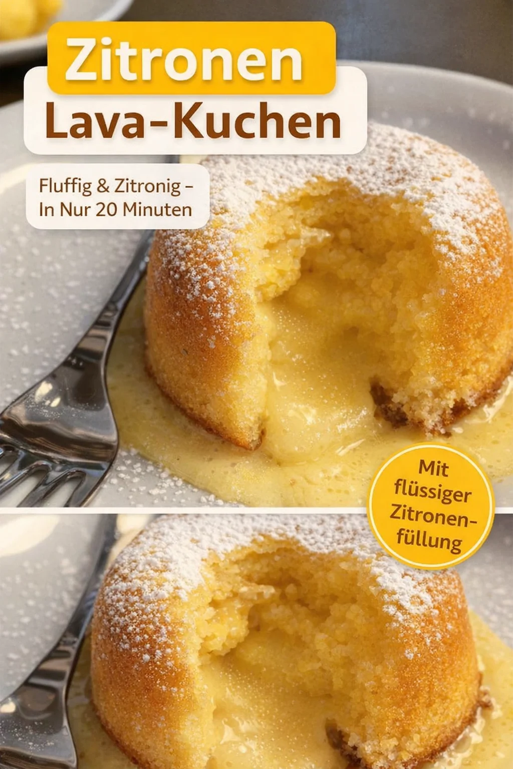 Zitronenlava-Kuchen: Der saftige Kuchen für echte Genussmomente - Der Zitronenlava-Kuchen ist der perfekte Höhepunkt für jedes Dessertbuffet. Mit seinem saftigen, zitronigen Kern wird er zum Highlight für jeden Anlass! Leicht zuzubereiten und unwiderstehlich lecker - du wirst ihn lieben! Probiere es aus und bring frischen Geschmack auf den Tisch. Klicke jetzt für das Rezept und verwöhne deine Gäste! #ZitronenlavaKuchen #Dessertrezept #Backen