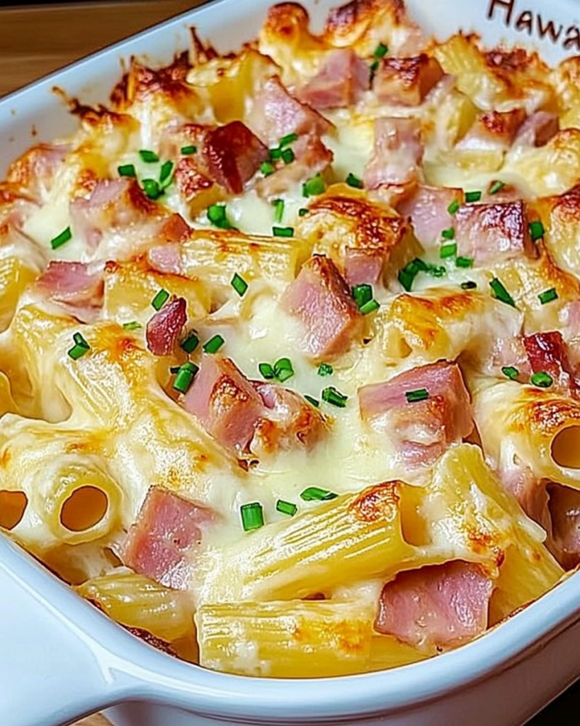 Käse-Nudelauflauf Hawaii