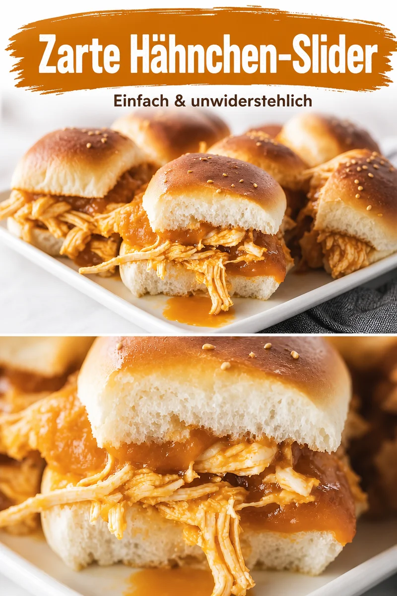 Buffalo-Hühnchen-Slider: Schnelle und würzige Snack-Idee für den Abend - Entdecke diese köstlichen Buffalo-Hühnchen-Slider, die schnell zubereitet sind und jeden Abend mit Freunden bereichern. Ideal als Snack für gesellige Runden oder Fußballabende. Mit gegrilltem Hähnchen, würziger Buffalo-Sauce und viel Käse sind sie einfach unwiderstehlich! Probiere das Rezept aus und beeindrucke deine Gäste! 👉 Teile deine Kreationen! #BuffaloHühnchen #SnackIdeen #EinfachKochen