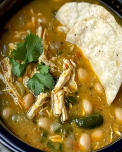 CrockPot Chili mit Bohnen, Hackfleisch und Gewürzen in einem Slow Cooker zubereitet.