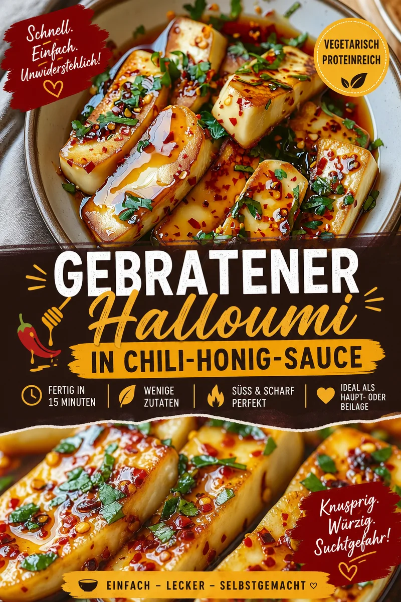 Halloumi mit Chili-Honig-Glasur: Ein Geschmacksfeuerwerk für deine Abende - Entdecke das perfekte Rezept für Halloumi mit einer verführerischen Chili-Honig-Glasur! Die richtige Technik verwandelt einfache Zutaten in ein außergewöhnliches Gericht, das du schnell zubereiten kannst. Überrasche deine Familie oder Gäste mit diesem geschmackvollen Highlight! Probiere es aus und belebe dein Abendessen! #Halloumi #ChiliHonig #Rezeptideen