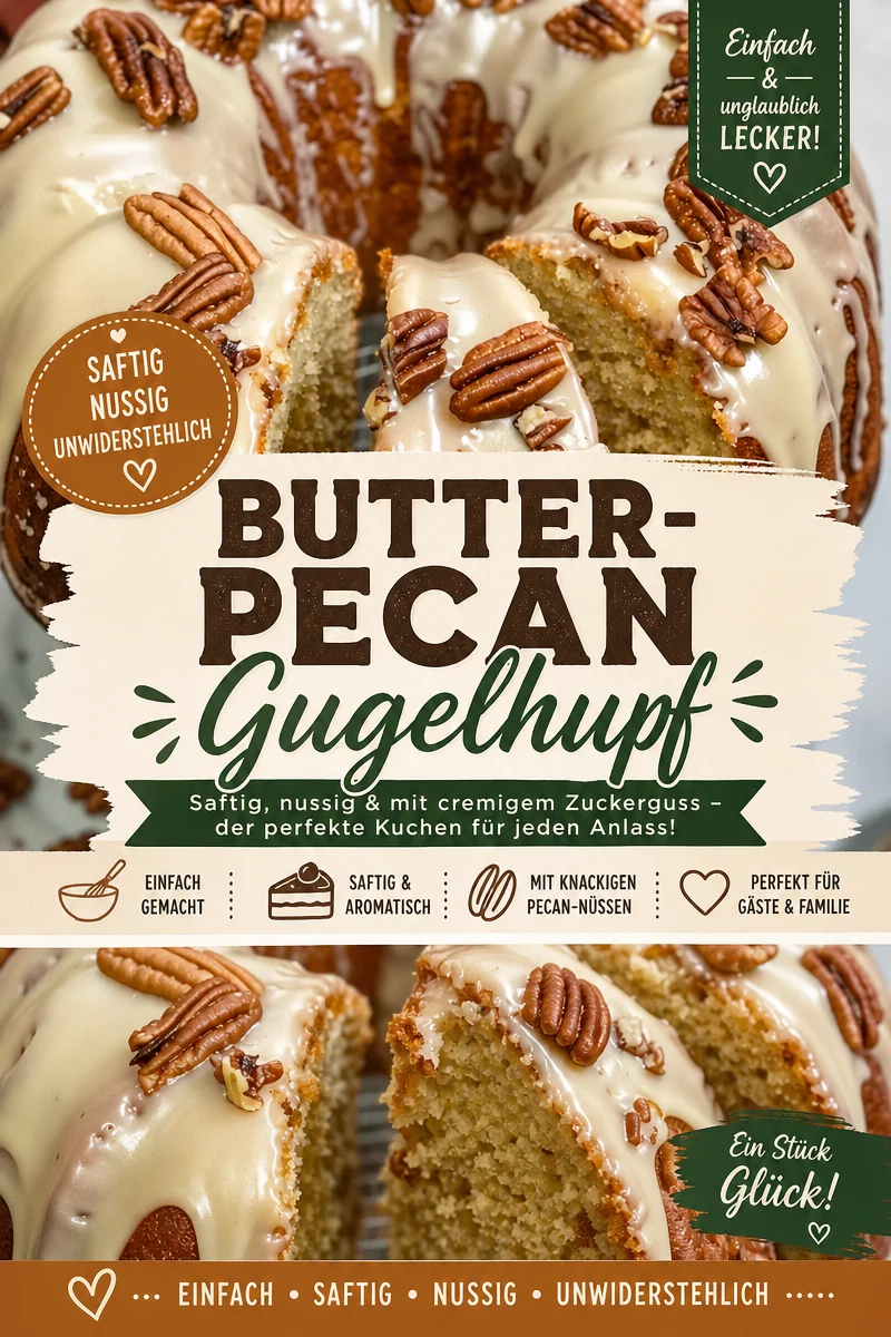 Himmlischer Southern Butter Pecan Pound Cake – Ein absolutes Must-Have für Kuchenliebhaber - Entdecke das Geschmackserlebnis eines Southern Butter Pecan Pound Cakes. Dieser köstliche Kuchen kombiniert die Aromen von frischer Butter und gerösteten Pekannüssen und wird zum Highlight jeder Kaffeetafel. Perfekt für besondere Anlässe oder einfach nur zum Genießen! Jetzt ausprobieren und den unwiderstehlichen Duft frisch gebackenen Kuchens erleben. Teile deine Ergebnisse mit uns! #KuchenRezepte #Pecankuchen #BackenEinfachGemacht