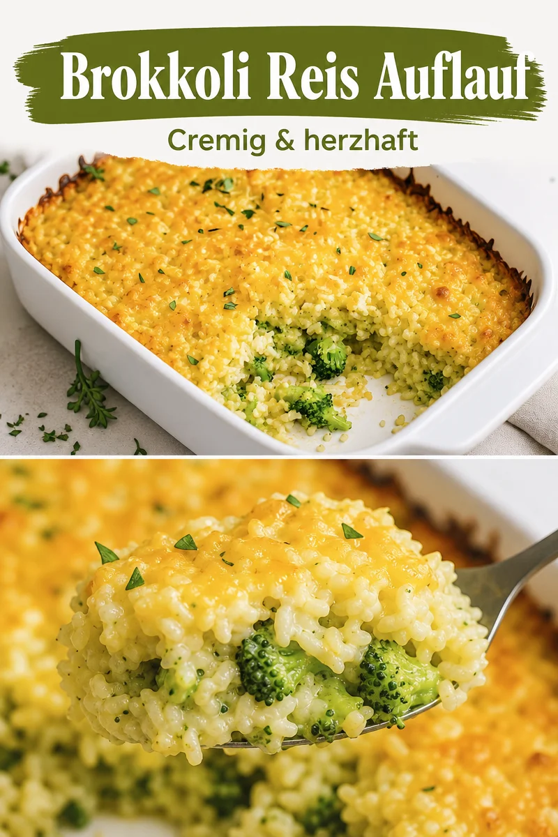 Köstlicher Brokkoli-Reis-Auflauf: Schnell und cremig für den perfekten Genuss - Dieser Brokkoli-Reis-Auflauf ist das perfekte Gericht für spontanen Besuch oder als schnelles Abendessen! Cremig, sättigend und einfach zuzubereiten, wird er garantiert zum Hit bei der ganzen Familie. Verpasse nicht die Chance, dieses Rezept auszuprobieren und deine Liebsten mit einem herzhaften Genuss zu verwöhnen. Probiere es noch heute! #AuflaufRezepte #SchnelleRezepte #EinfachUndLecker
