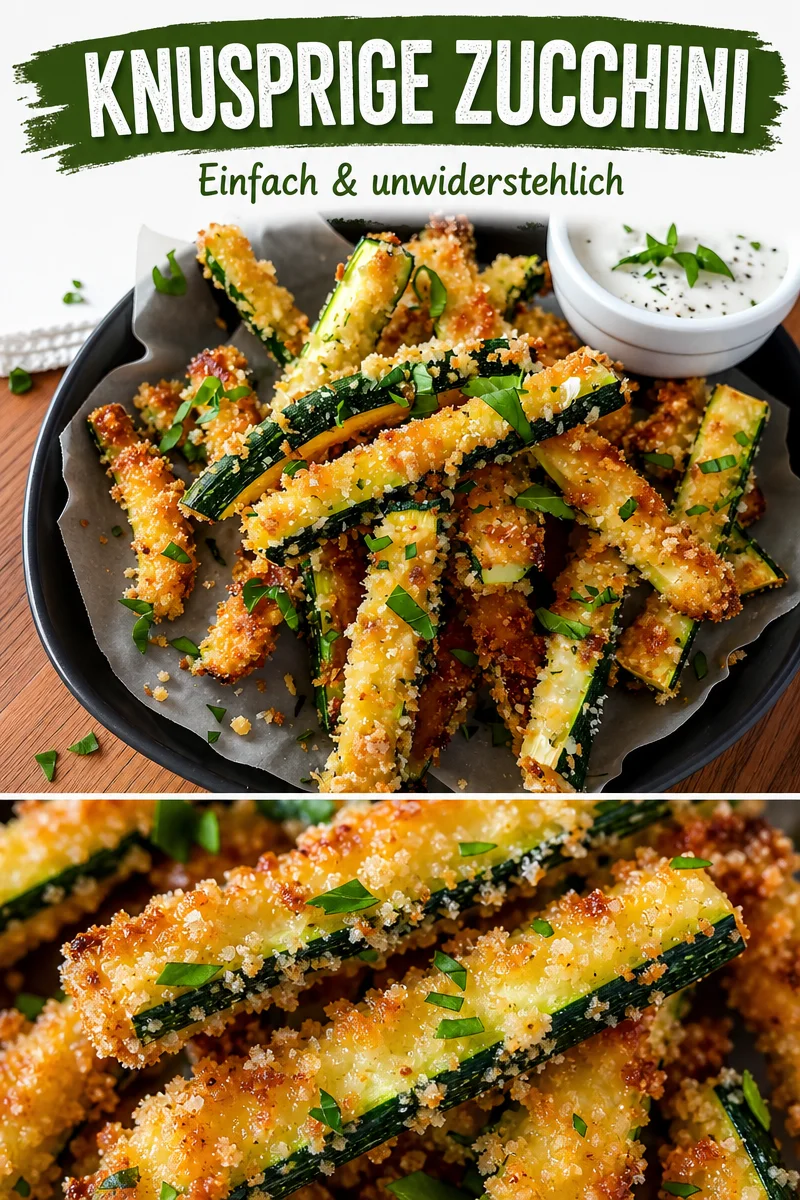 Knusprige Backofen-Zucchini-Pommes für den perfekten Snack - Entdecke die köstlichen und gesunden Backofen-Zucchini-Pommes! Perfekt als schnelles Snack-Rezept für spontane Besuche oder wenn die Kids Hunger haben. Diese knusprigen Pommes sind einfach zuzubereiten, leicht und voller Geschmack. Probiere sie noch heute aus und bringe Abwechslung auf den Tisch! Lass es dir schmecken! #ZucchiniPommes #SnackRezept #GesundesEssen