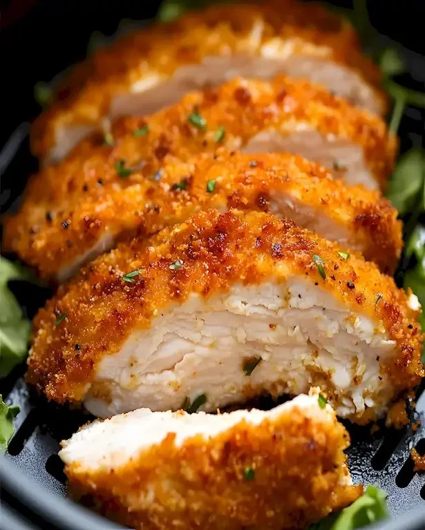 Krispelige Hähnchenbrust im Airfryer