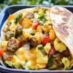 Leckeres Hähnchen-Frühstücksburrito Rezept zum Frühstück