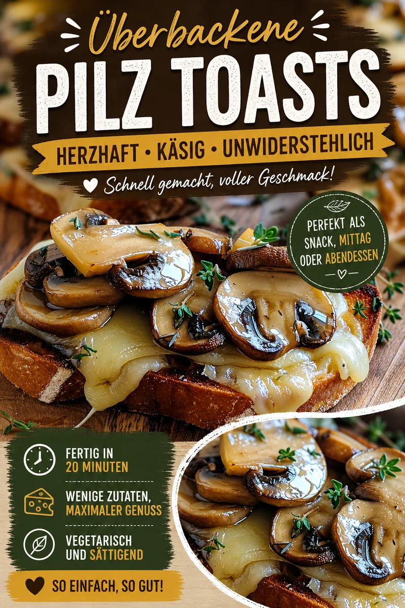Leckere Pilz-Bruschetta mit Gruyère und frischem Thymian selbstgemacht - Entdecken Sie das perfekte Rezept für Pilz-Bruschetta mit Gruyère und Thymian. Ideal für Ihre nächste Feier oder als köstlicher Snack. Die Kombination aus goldbraunem Baguette, zarten Pilzen und geschmolzenem Käse wird Ihre Gäste begeistern! Probieren Sie es aus und lassen Sie sich inspirieren. Teilen Sie Ihre Kreationen! #PilzBruschetta #Rezeptideen #Käseliebe