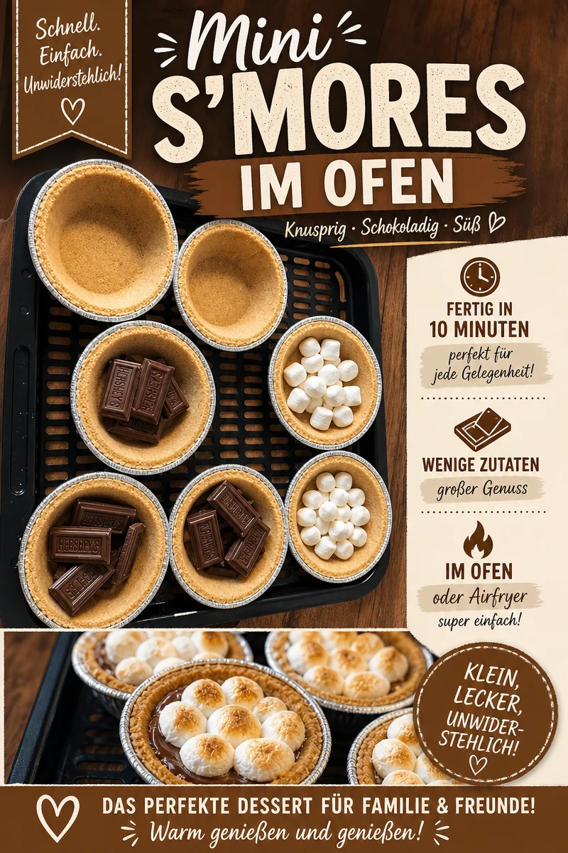 Leckere S'mores ohne das Durcheinander für deine nächste Snack-Pause - Lust auf S'mores ohne das ganze Chaos? Dieses einfache Rezept für S'mores wird deine Naschkatzen-Herzen höher schlagen lassen! Mit nur wenigen Zutaten zauberst du ein süßes Vergnügen, das jeder lieben wird. Mache jetzt deine eigenen S'mores schnell und einfach. Probiere es aus und teile deine Kreationen! #Süßigkeiten #EinfachesBacken #S'mores