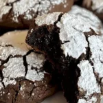 Weiche und knusprige Schokoladenkringel-Kekse auf einem Teller