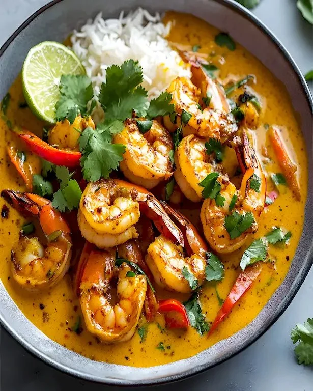 Perfektes Kokoscurry-Garnelen-Rezept