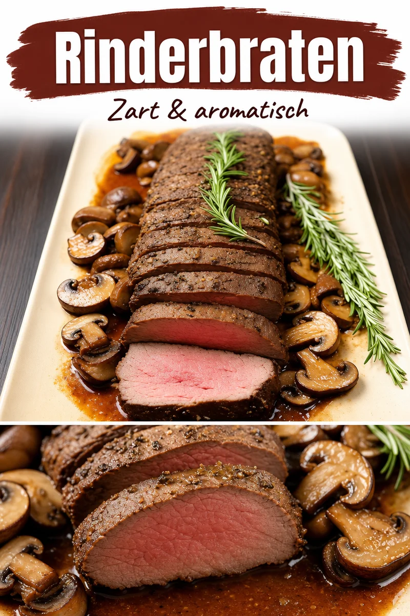 Saftiges Rinderfilet Braten: Einfach & Beeindruckend für besondere Anlässe - Suchst du nach einem Rezept für ein besonderes Abendessen? Dieses Rinderfilet Braten ist die perfekte Wahl! Mit einer köstlichen Kruste und zarten, saftigen Innenleben wird es deine Gäste begeistern. Folge der einfachen Anleitung und serviere es mit einer delikaten Sauce. Jetzt ausprobieren und Eindruck hinterlassen! #Rinderfilet #DinnerIdeen #Genuss