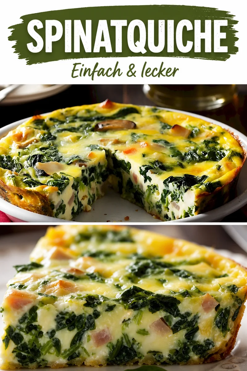 Schnelle und cremige Krustenlose Spinat-Zwiebel-Feta-Quiche für jeden Anlass - Entdecke mein einfaches Rezept für eine köstliche Krustenlose Spinat-, Zwiebel- und Feta-Quiche. Perfekt für gemütliche Abende oder ein schnelles Mittagessen! In nur wenigen Schritten zauberst du diese herzhafte Quiche, die jedem schmecken wird. Lass dich überzeugen und probiere es aus! #Quiche #EinfachKochen #Rezepte