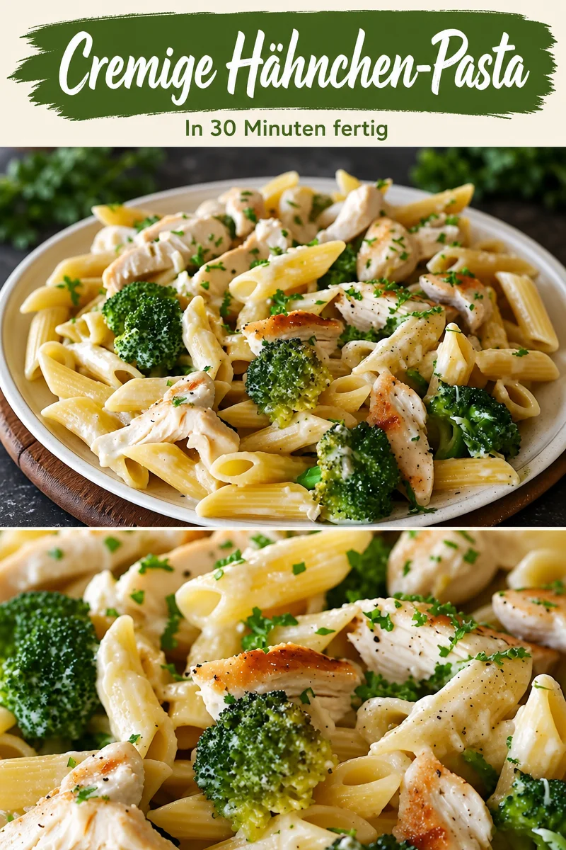 Schnelle und leckere Hähnchen-Brokkoli-Pasta für deinen Abend - Entdecke dieses einfache Rezept für Klassisches Hähnchen-Brokkoli-Pasta. In nur wenigen Schritten zauberst du ein schnelles und köstliches Abendessen, das die ganze Familie lieben wird. Perfekt für hektische Tage! Lass dich inspirieren und koche gleich los! #schnelleRezepte #PastaLiebe #HähnchenGerichte