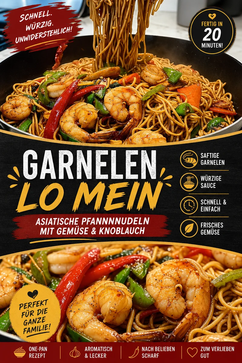 Schnelles und leckeres Shrimp Lo Mein mit buntem Gemüse - Entdecke unser einfaches Rezept für Shrimp Lo Mein mit rotem und grünem Pfeffer! Ein schnelles Gericht, das perfekt für hektische Wochentage ist und trotzdem großartig schmeckt. Probiere es heute aus und genieße eine köstliche Mischung aus Aromen! Klicke auf das Bild, um das vollständige Rezept zu sehen und loszulegen! #ShrimpLoMein #schnelleRezepte #leckeresEssen