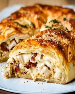 Selbstgemachte Costco-Hähnchenbrote mit frischen Zutaten auf einem Holzbrett