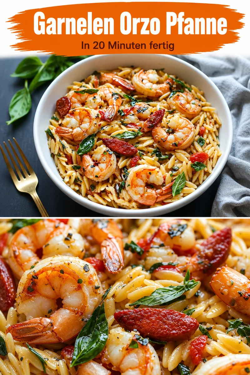 Tuscan Shrimp Orzo: Ein einfaches, köstliches Rezept für jeden Abend! - Entdecken Sie die Aromen von Italien mit diesem köstlichen Tuscan Shrimp Orzo Rezept! Perfekt für ein schnelles Abendessen, vereint es Garnelen, Orzo-Pasta und frische Zutaten in einem einzigen Gericht. Genießen Sie jede Gabel voll Geschmack und die Vorteile der wenigen Zubereitungsschritte. Probieren Sie es heute aus! #TuscanShrimp #OrzoPasta #SchnellesAbendessen