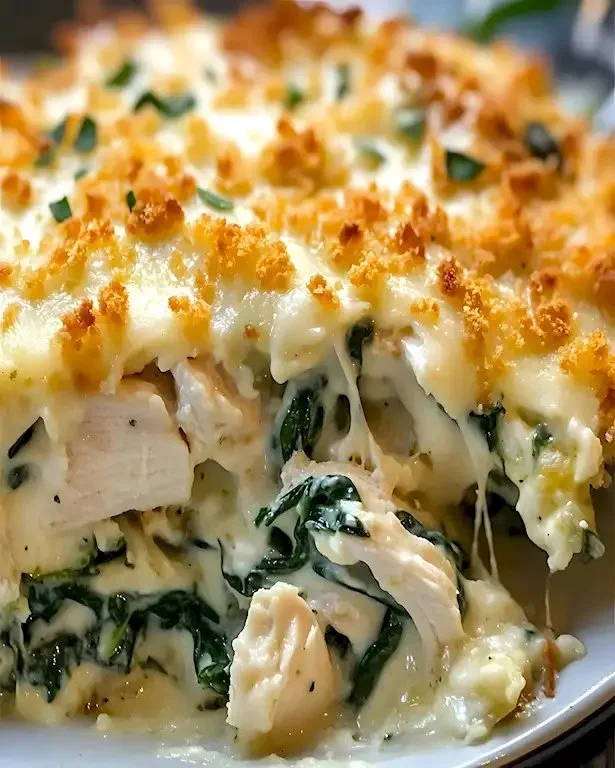 Ultimativer Hühnchen‑Spinat‑Käsekuchen