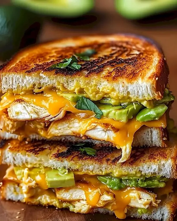 Ultimatives Avocado-Melt-Sandwich glänzend und köstlich zubereitet