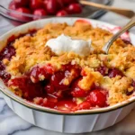 Süße Kirschtorte mit Butterkuchen-Topping