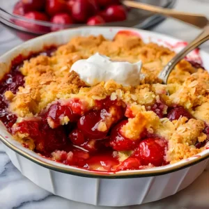 Süße Kirschtorte mit Butterkuchen-Topping