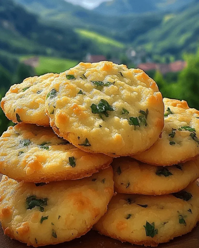 Buttery Shortbread Biscuits mit Jalapeño und Käse auf einem Teller