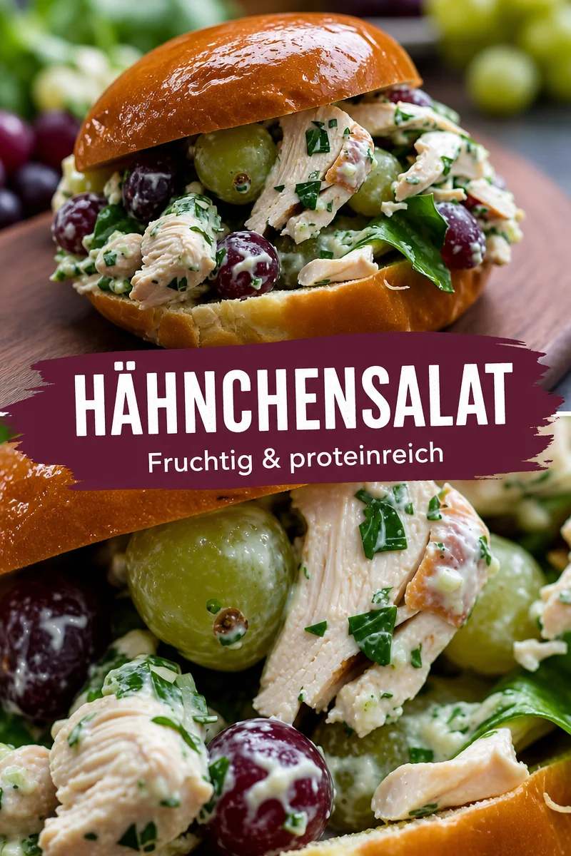 Frischer Hähnchen-Salat mit Trauben und Pecannüssen für einen leichten Genuss - Entdecke dieses köstliche Rezept für Hähnchen-Salat mit Trauben und Pecannüssen! Ideal für ein leichtes Mittagessen oder als erfrischende Beilage. Kombiniere saftiges Hähnchenfleisch mit süßen Trauben für einen perfekten Geschmack. Probiere es aus und bring frischen Wind in deine Küche! Lass dich inspirieren! #HähnchenSalat #EinfacheRezepte #GesundeErnährung