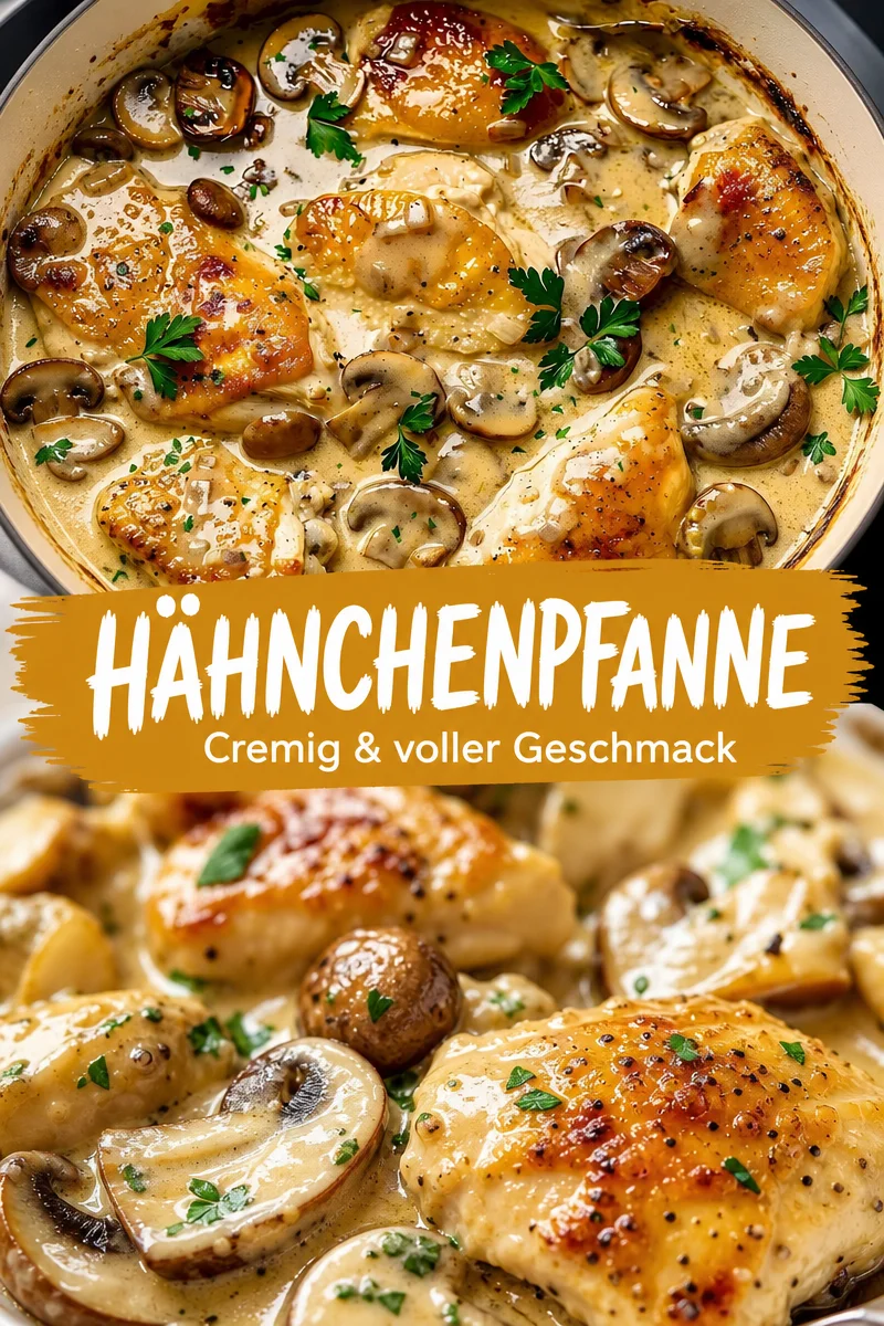 Genussvolles Hähnchen in Knoblauch-Pilz-Sauce für einen perfekten Abend - Entdecke diese köstliche Hähnchen-Knoblauch-Pilz-Sauce für ein gemütliches Abendessen. Mit saftigem Hähnchen, aromatischem Knoblauch und deftigen Champignons wird jeder Biss zu einem Geschmackserlebnis. Ideal, um deine Liebsten zu beeindrucken oder einfach nur einen entspannten Abend zu genießen! Probiere jetzt das Rezept! #Hähnchenrezepte #DinnerInspiration #LeckereRezepte