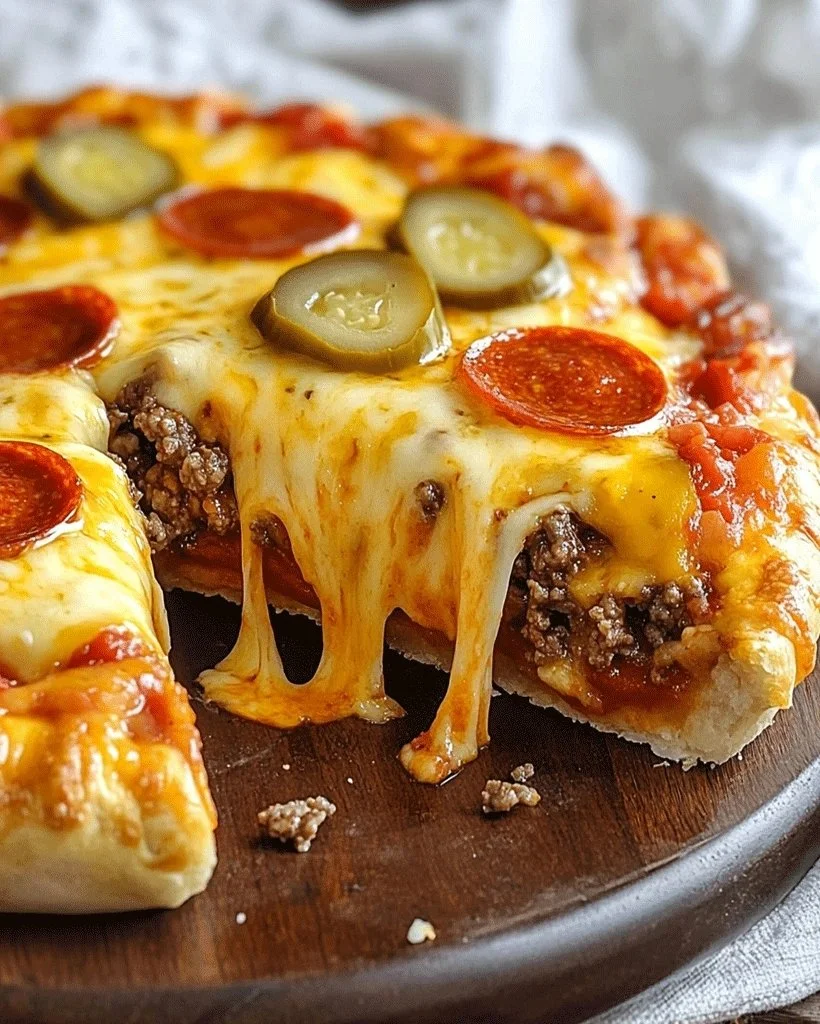 Goldene Pizza Burger Kuchen