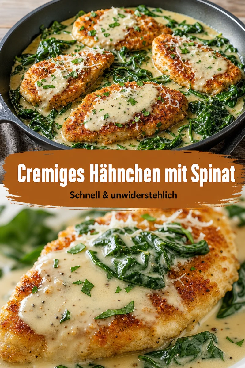 Hühnchen Florentin: Schnelles und leckeres Gericht für jeden Anlass - Entdecke das köstliche Rezept für Hühnchen Florentin, das jeden Abend zu etwas Besonderem macht. Dieses einfache Gericht vereint zarte Hähnchenbrust mit frischem Spinat und cremiger Sauce – perfekt für ein Familienessen oder einen entspannten Abend mit Freunden. Koche es nach und überrasche alle mit deinem kulinarischen Talent! Probiere es aus! #HühnchenFlorentin #EinfacheRezepte #SchnelleGerichte