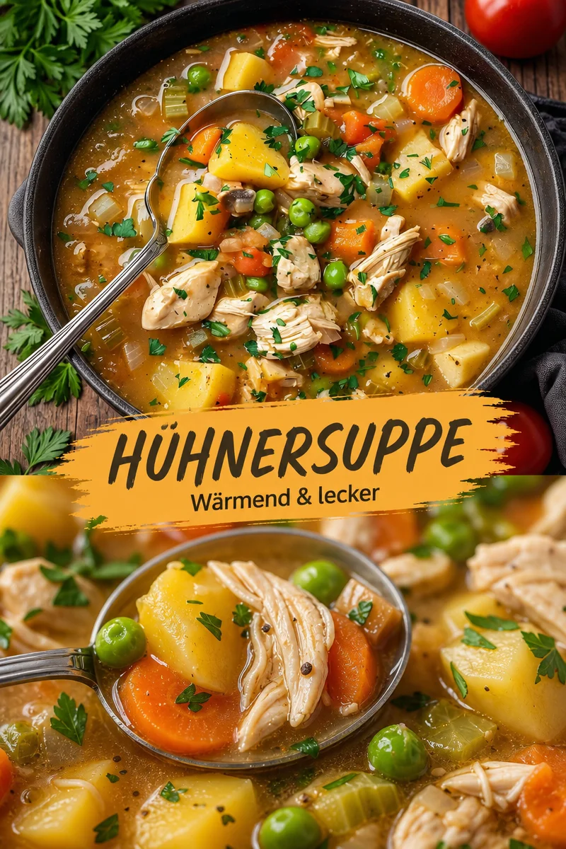 Herzhaftes Hühnerstew: Wie von Oma – Einfach und Lecker! - Entdecke das perfekte Hühnerstew, das Erinnerungen weckt und den Geschmack von Heimat verkörpert. Dieses herzhafte Gericht ist nicht nur einfach zuzubereiten, sondern auch vollgepackt mit Aromen, die die Seele wärmen. Perfekt für gemütliche Abendessen! Probiere es jetzt aus und lass dich von der nostalgischen Note begeistern. #Hühnerstew #GemütlichesEssen #Familienrezept