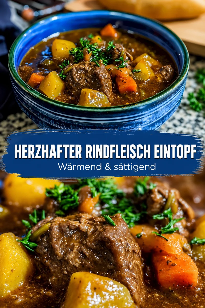 Herzlicher Rindereintopf: Das perfekte Rezept für kalte Tage - Entdecke den ultimativen herzlichen Rindereintopf für jeden Anlass. Mit zartem Rindfleisch, frischem Gemüse und einem Hauch Bourbon wird dein Abendessen zum Hit. Dieser Eintopf ist nicht nur lecker, sondern bringt auch Gemütlichkeit in deine Küche. Probiere es jetzt aus und verwöhne deine Liebsten mit diesem köstlichen Rezept! #Rindereintopf #Rezeptideen #Kochliebe