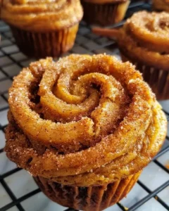 Luftige Zimt-Zucker-Muffins mit Süße und Gewürzen auf einem Teller