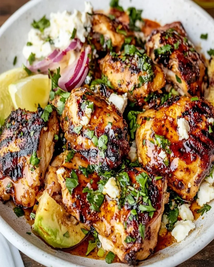 Süße Harissa-Hähnchen-Bowl