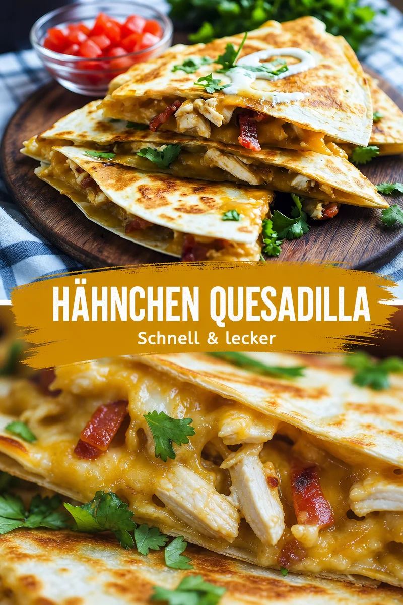 Unglaublich leckere Chicken, Bacon und Ranch Quesadillas für jeden Snack! - Entdecke dieses einfache Rezept für Chicken, Bacon und Ranch Quesadillas. Perfekt für ein schnelles Abendessen oder als Snack zwischendurch! Mit knusprigen Bacon, saftigem Hähnchen und geschmolzenem Käse wird jede Quesadilla zum Genuss. Probiere dieses Rezept aus und überrasche deine Familie oder Freunde! Klicke jetzt für das vollständige Rezept! #Quesadilla #SnackRezepte #EinfachKochen