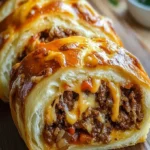 Weiches Brot gefüllt mit saftigem Rinder und Käse.