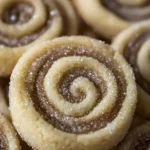 Zimtrolle mit Zuckerkruste auf einem Teller serviert