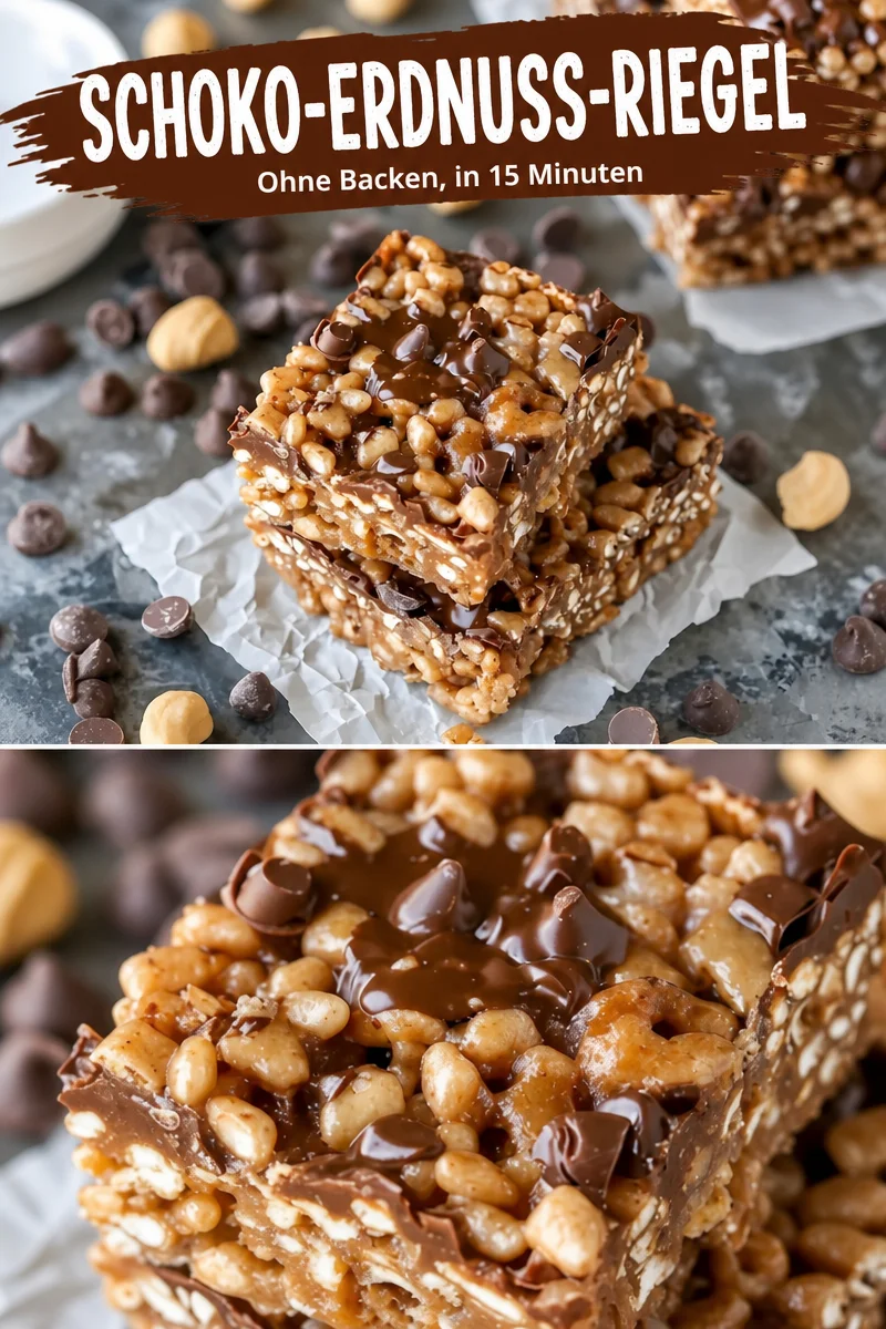 Überraschend einfache Schokoladen-Peanutbutter-Reiskrispie-Riegel - Entdecken Sie diese himmlisch köstlichen Schokoladen-Peanutbutter-Reiskrispie-Riegel. Perfekt für einen süßen Snack nach einem langen Tag – einfach zuzubereiten und voller Geschmack. Ideal für Kinder und Erwachsene! Machen Sie Ihre eigenen Leckereien und genießen Sie sie mit Freunden oder der Familie. Probieren Sie unser Rezept aus und lassen Sie sich von der Kombination aus Erdnussbutter und Schokolade begeistern! #Snacks #Erdnussbutter #Schokolade