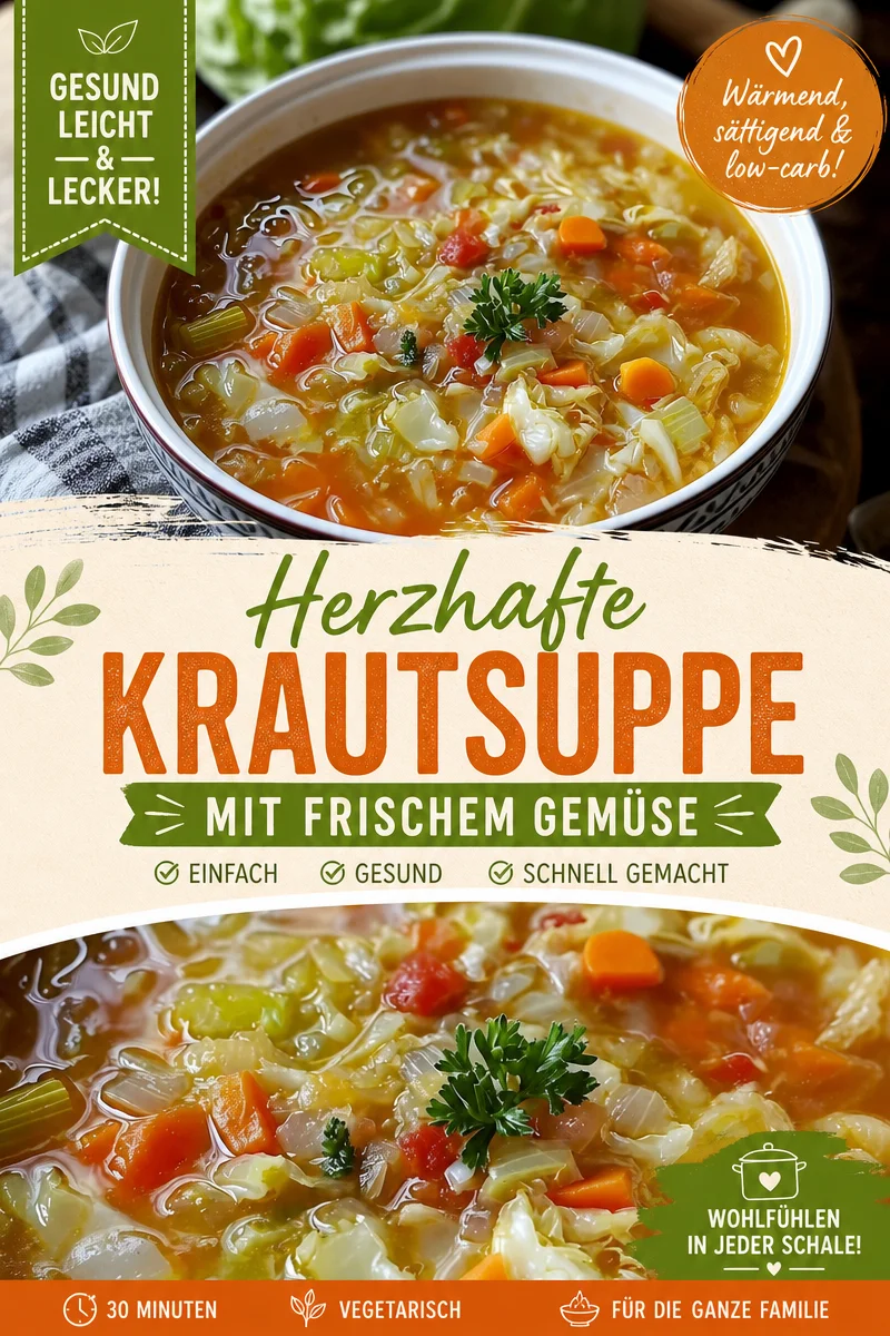 Die perfekte Kohlsuppe: Warm und herzhaft für kalte Wintertage - Entdecke das perfekte Rezept für Kohlsuppe, ideal für kalte Tage! Einfach zuzubereiten und voller Geschmack, bringt diese herzhafte Suppe Gemütlichkeit in deine Küche. Verwöhne dich an einem kalten Abend mit dieser klassischen deutschen Speise. Probiere es aus und erfreue dich an den warmen Aromen und den frischen Zutaten! Jetzt nachkochen! #Kohlsuppe #Winterrezepte #Hausmannskost