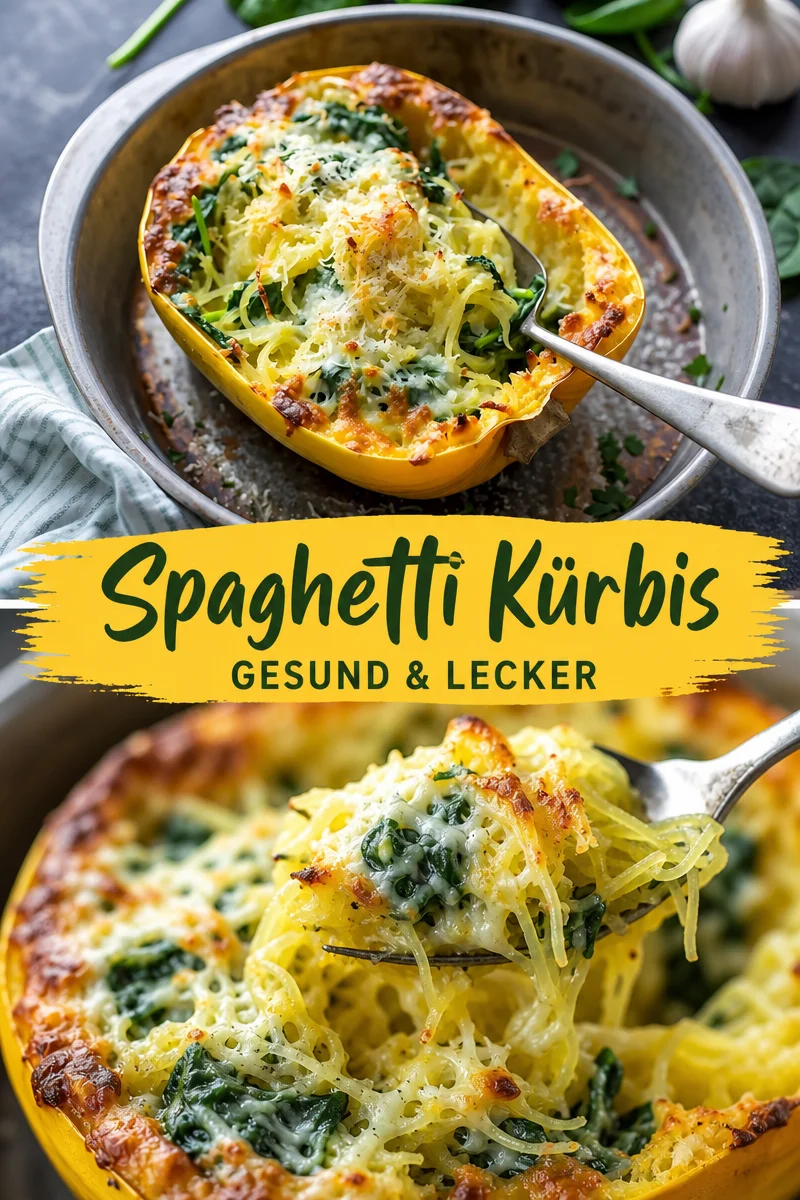 Einfache Käsegefüllte Spaghetti-Kürbis für ein unvergessliches Abendessen - Entdecken Sie diese einfache und köstliche Rezeptidee für käsegefüllte Spaghetti-Kürbisse! Perfekt für ein gesundes und kreatives Abendessen, kombiniert dieses Gericht cremigen Käse und frischen Spinat in einem nussigen Kürbis. Einblicke in die Zubereitung finden Sie hier! Probieren Sie es aus und beeindrucken Sie Ihre Familie! #SpaghettiKürbis #GesundesEssen #KäseRezepte