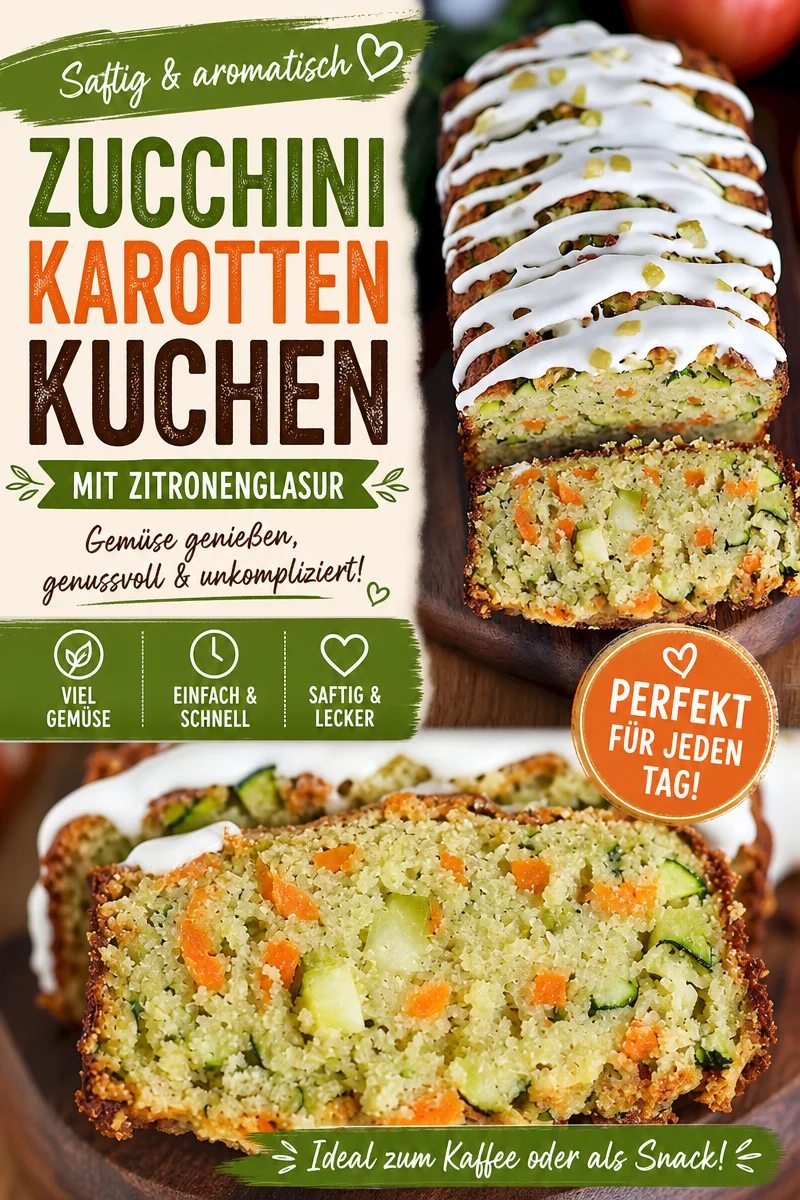 Entdecke das perfekte Karotten-Apfel-Zucchini-Brot für Zuhause - Dieses Karotten-Apfel-Zucchini-Brot vereint süße und herzhafte Aromen in einem köstlichen Rezept. Perfekt für gemütliche Frühstücke oder als Snack für zwischendurch! Hole dir jetzt die Freude des Hausbackens nach Hause und überrasche deine Familie oder Freunde mit diesem einzigartigen Brot. Probiere es unbedingt aus! #KarottenBrot #Hausmannskost #Backen