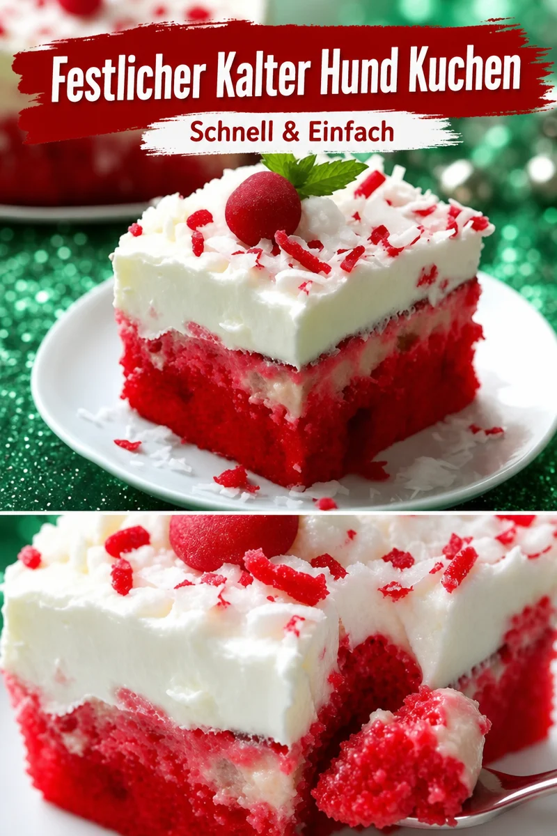 Festlicher Weihnachtspoke Kuchen: Ein Highlight für Ihre Feiertagsfeiern - Verwöhnen Sie Ihre Gäste mit unserem festlichen Weihnachtspoke Kuchen! Dieser bunte und köstliche Kuchen ist perfekt für die Weihnachtszeit und garantiert ein Blickfang auf jedem Tisch. Kombinieren Sie die fröhlichen Farben von Rot und Grün mit cremigem Frosting und festlicher Deko. Bereiten Sie sich auf bewundernde Komplimente vor! Jetzt das Rezept ausprobieren und Freude verbreiten! #Weihnachtskuchen #DessertIdeen #FestlichesBacken