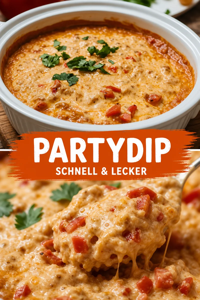 Klassischer Rotel-Dip: Der perfekte Snack für jede Feier - Entdecken Sie unser einfaches Rezept für den klassischen Rotel-Dip – der Hit bei jeder Gelegenheit! Mit herzhaftem Hackfleisch, cremigem Schmelzkäse und würzigen Rotel-Tomaten wird dieser Dip jede Party aufpeppen. Ideal für Grillabende, Spiele-Nächte oder einfach zum Snacken. Probieren Sie es aus und genießen Sie diesen köstlichen Dip! Teilen Sie Ihr Ergebnis mit uns! #RotelDip #SnackRezept #PartyFood
