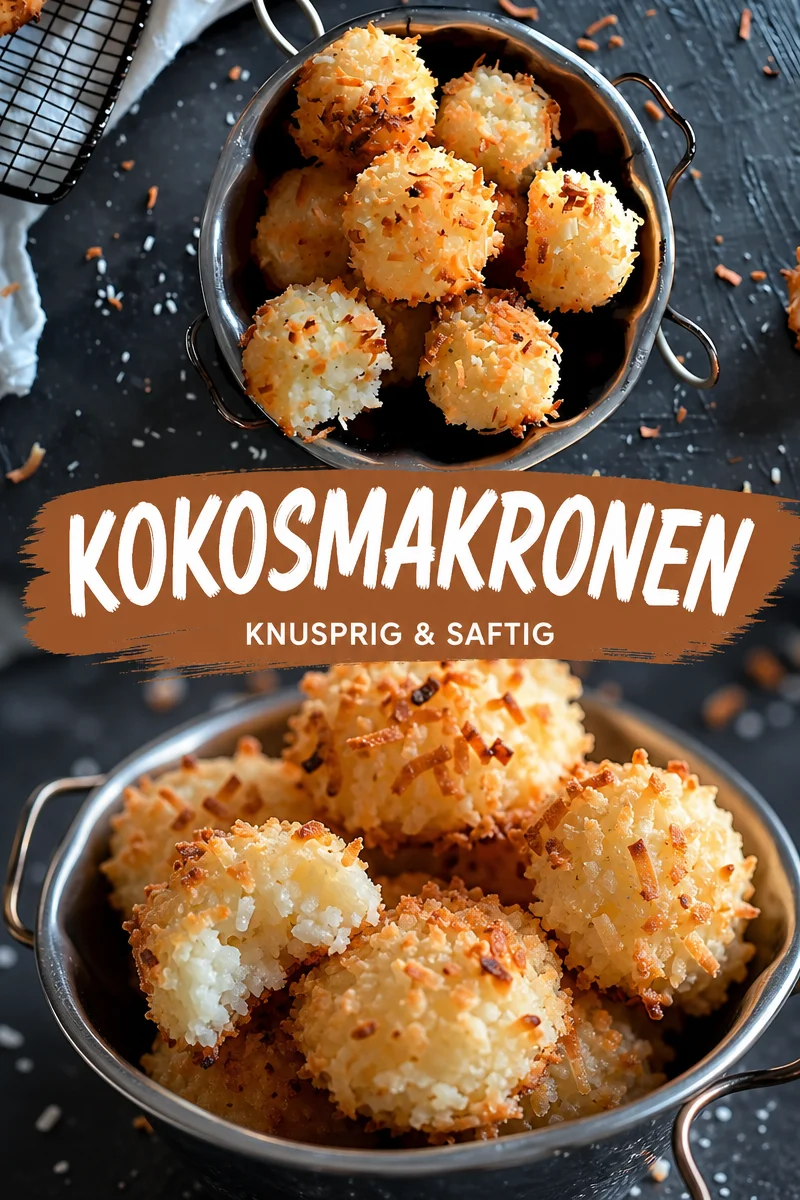 Kokosmakronen: Einfache und köstliche Leckerei für jedes Fest - Entdecken Sie die unwiderstehlichen Kokosmakronen! Diese leckeren kleinen Häppchen aus luftigen Kokosflocken und süßer Kondensmilch sind die perfekte Wahl für jede Gelegenheit, sei es ein Fest oder ein gemütlicher Abend zu Hause. Mit nur 2 Zutaten und ganz leicht zubereitet, sind sie ein Hit bei Groß und Klein. Probieren Sie dieses einfache Rezept und lassen Sie sich von dem herrlichen Geschmack überraschen! #Kokosmakronen #Backen #Süßigkeiten