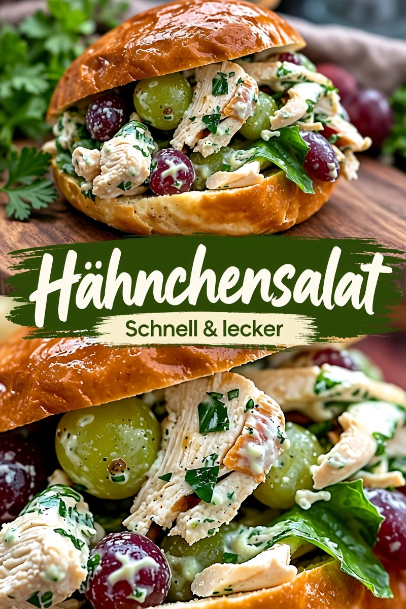 Erfrischender Hühnchen-Salat mit Trauben und Pecannüssen für jeden Anlass - Entdecken Sie diesen unwiderstehlichen Hühnchen-Salat mit Trauben und Pecannüssen! Perfekt für Picknicks, schnelle Snacks oder köstliche Abendessen. Lassen Sie die Aromen für sich sprechen und genießen Sie jede Mahlzeit in vollen Zügen. Eignet sich hervorragend für die ganze Familie. Bereiten Sie ihn noch heute zu! #HühnchenSalat #GesundeRezepte #EinfacheRezepte