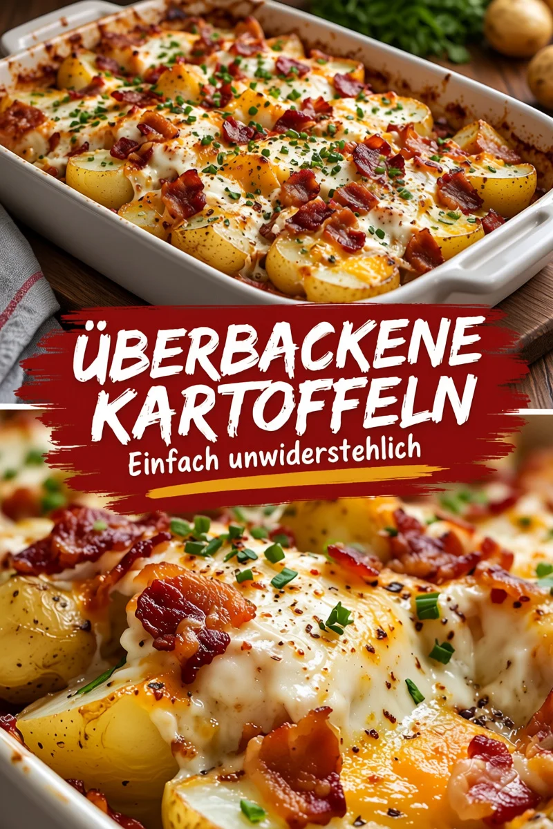 Hähnchen-Bacon-Ranch-Kartoffeln: Der perfekte Genuss für die ganze Familie - Entdecken Sie das ultimative Rezept für Hähnchen-Bacon-Ranch-Kartoffeln! Einfach zubereitet und perfekt für ein herzhaftes Abendessen. Überraschen Sie Ihre Familie mit diesem köstlichen Gericht, das in nur 25 Minuten im Ofen knusprig wird. Ideal für geselliges Beisammensein oder zum Genießen nach einem langen Tag. Jetzt nachkochen und sich den Geschmack auf der Zunge zergehen lassen! #Hähnchenrezept #AbendessenIdeen #Kochliebe