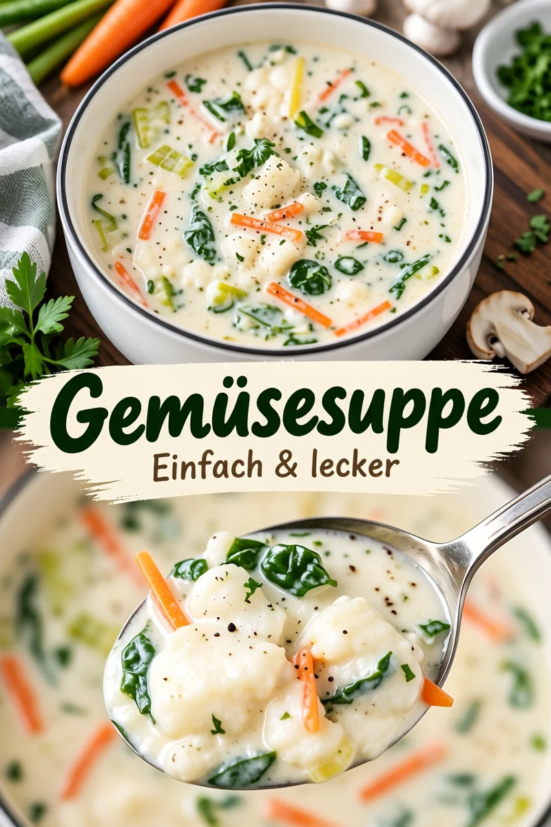 Hähnchen Gnocchi-Suppe: Herzhaftes Wohlfühlessen für den Herbst - Entdecken Sie die perfekte Hähnchen Gnocchi-Suppe für gemütliche Herbstabende. Diese herzhafte Suppe vereint zarte Hähnchenstücke, leckere Gnocchi und frisches Gemüse in einer cremigen Brühe. Ein einfaches Rezept, das schnell zubereitet ist und die ganze Familie begeistern wird. Probieren Sie es aus und genießen Sie das köstliche Aroma! Kochen Sie noch heute und lassen Sie sich verwöhnen! #HähnchenGnocchi #Herbstrezepte #SuppeGenuss