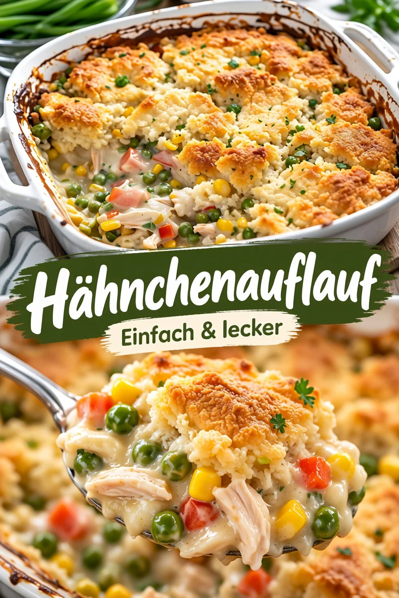 Herzhafter Hähnchen-Cobbler: Das perfekte Familiengericht für gemütliche Abende - Entdecken Sie unser köstliches Rezept für Hähnchen-Cobbler! Dieses herzhafte Gericht vereint zartes Hähnchen, frisches Gemüse und eine goldbraune Biskuitkruste – ideal für ein gemütliches Familienessen. Bereiten Sie sich auf ein unvergessliches Geschmackserlebnis vor! Rezept ausprobieren und Familie erfreuen. #HähnchenCobbler #Familienessen #LeckerKochen